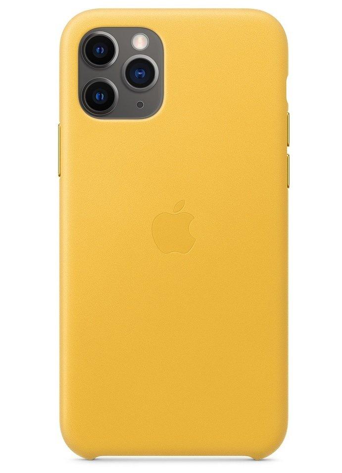 Офіційний Чохол Apple Leather Case Meyer Lemon (MX0E2ZM/A) для iPhone 11 Pro