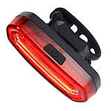 Задній велоліхтар RED+BLUE Поліція (120LM, 800mAh Акумулятор, USB, IPX6, COB LED, 6 режимів, 15 годин роботи), фото 9