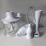 Блендер подрібнювач ручний занурювальний з чашею блендер-міксер Rainberg RB-6202 3в1 600 Вт, фото 5