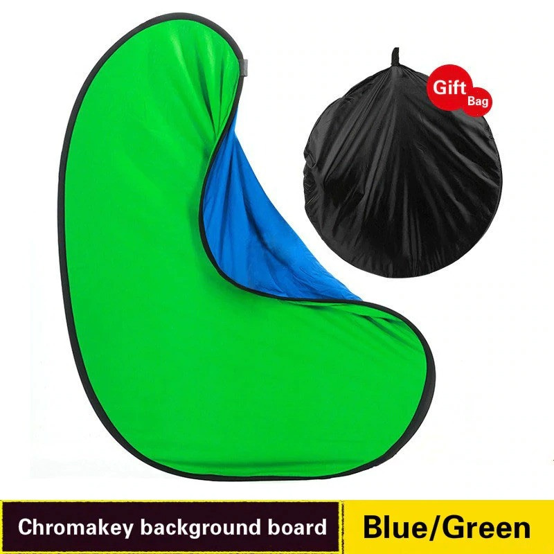 1,5х2м Фон хромакей на пружині Visico BP-028 синьо/зелений YouTube Chromakey складаний