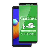 Захисне скло-плівка Fiji Ceramics для Samsung Galaxy A01 Core (A013) чорний Full Glue 0,26 мм в упаковці