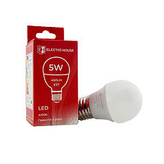 ElectroHouse LED лампа "куля" E27 5W G45 4100K 450Lm