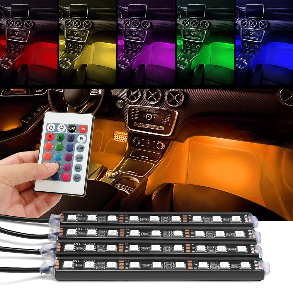 Універсальна RGB LED-підсвітка салону авто Car atmosphere Light 8 кольорів у прикурювач