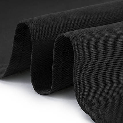 Скатертина тканинна на стіл квадратна 145см х 145см габардинова чорна Atteks - 1417, фото 2