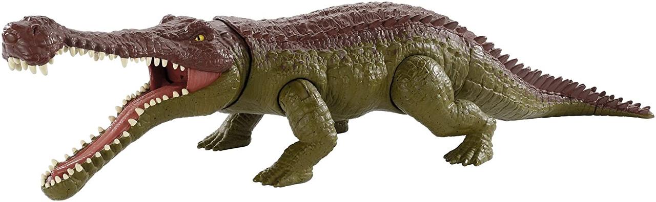 Іграшка динозавр потужний укус 35 см Jurassic World Massive Biters Sarcosuchus Larger-sized Dinosaur Юрський світ