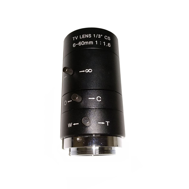 Варіофокальним лінза об'єктив для камер відеоспостереження 6-60мм CS F1.8 1/3" 51.5°-6.0° HQCAM CS 6-60, фото 1