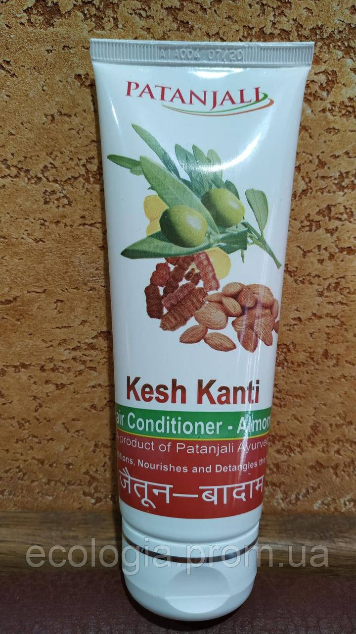 Кондиціонер для фарбованого волосся Олива Мигдаль 100 гр Patanjali hair conditioner Almond Kesh kanti Індія