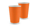 Стакан гофрований 340 мл (кольоровий) F-ХВИЛЯ d80, 25 шт/уп, 875 шт/ящ., фото 7