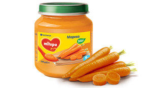 Milupa пюре морква 125г