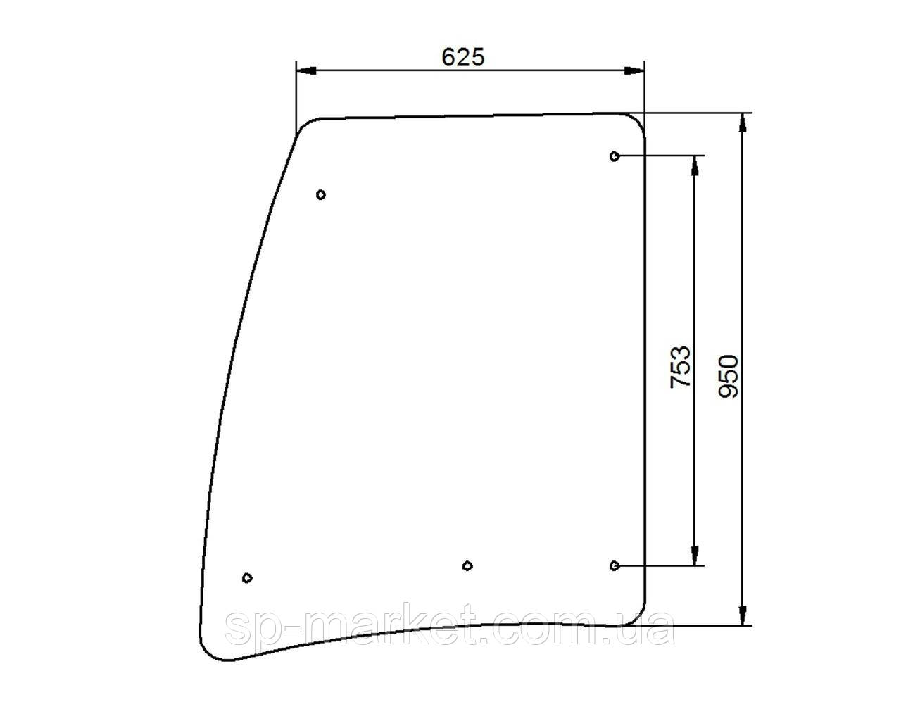 Скло дверей праве TEREX 6099905M1, фото 1