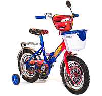 Детский двухколесный велосипед Mustang Тачки колеса 18 дюймов с передней корзинкой и зеркалом / цвет синий**