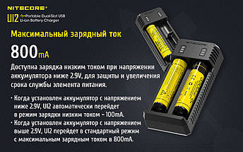 Універсальний зарядний пристрій Nitecore SC4 Ni-Cd/Ni-Mh/Li-Ion/IMR/LiFePO4 (3.6-4.35 V)/3A 220V/12V LCD, фото 4