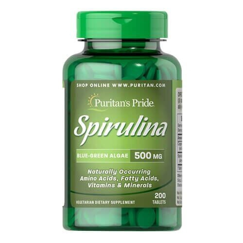Спіруліна - Puritan's Pride Spirulina 500 mg /200 tab, фото 1