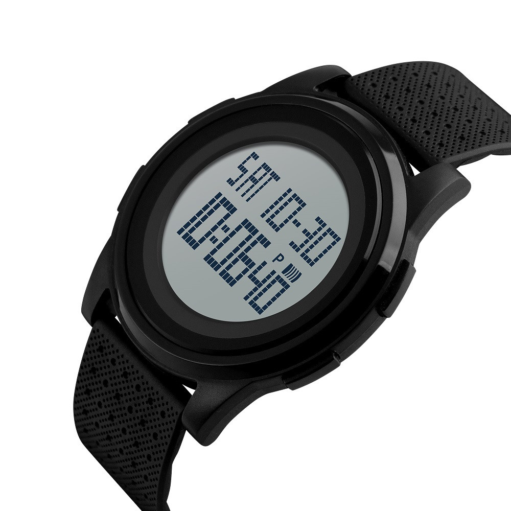 Спортивний годинник Skmei 1206 Ultra New чорний з білим циферблатом