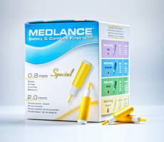 Ланцет Medlance plus безпечний, одноразового використання, стерильний Special 17G, глибина проникнення 2,0 мм