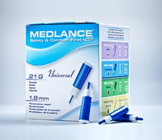 Ланцет Medlance plus безпечний, одноразового використання, стерильний Універсальний 21G, глибина проникнення 1,8 мм