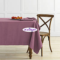 Скатерть хлопковая однотонная тефлоновая водоотталкивающая пропитка аметист