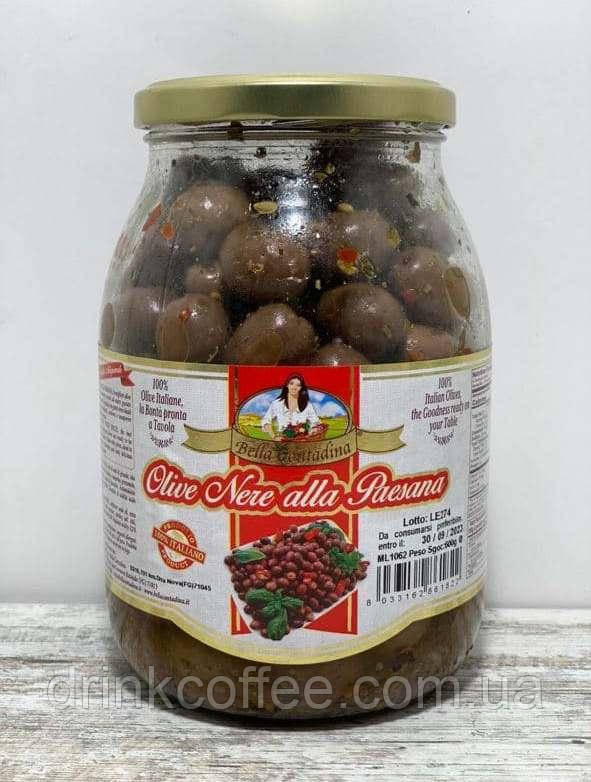 Оливки Oliva Bella di Cerignola Bella Contadina з кісточкою Італія 1062мл