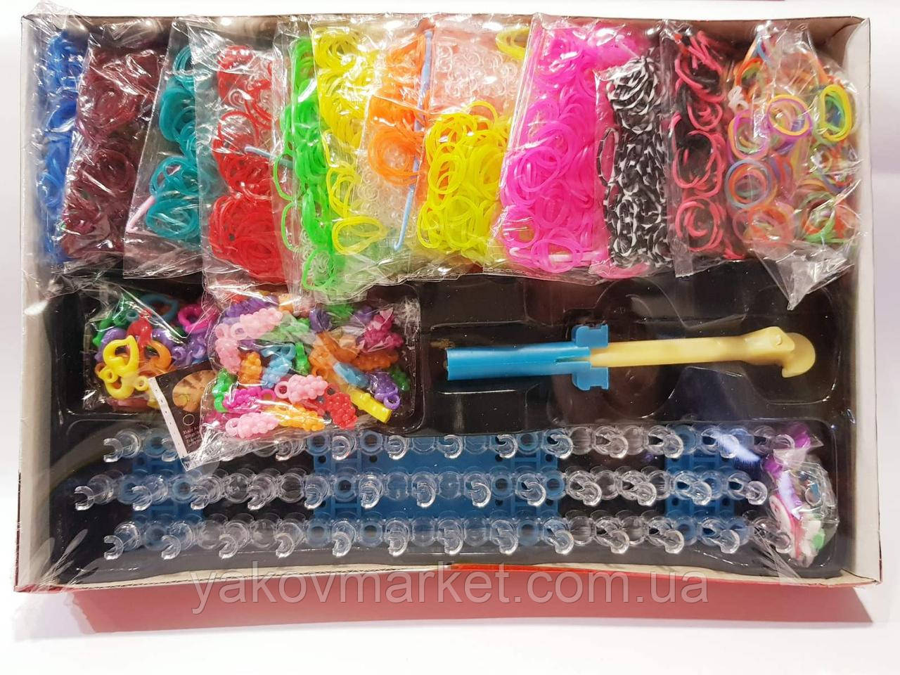 Набір для плетіння браслетів з гумок з підвісками Fashion loom bands set ХІТ 3999 гумок!!!