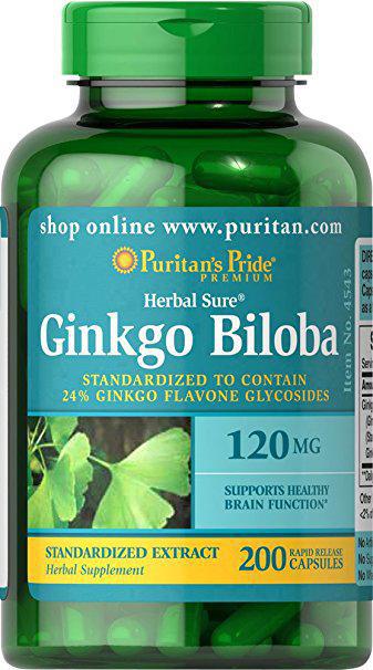 Гінкго Білоба - Puritan's Pride Ginkgo Biloba 120 mg /200 capsules