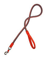Поводок для собак плетеный с доп. фиксатором 120*1,5 см Croci HIKING ENDURANCE красный