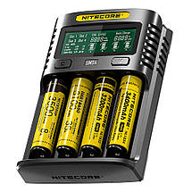 Універсальний зарядний пристрій Nitecore SC4 Ni-Cd/Ni-Mh/Li-Ion/IMR/LiFePO4 (3.6-4.35 V)/3A 220V/12V LCD, фото 5