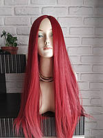 Парик красный бордовый перука парик аниме карнавальный