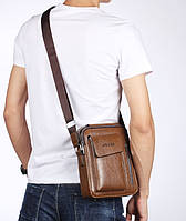 Мужская сумка барсетка через плечо с удобной ручкой WEIXIER
