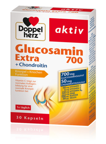 Doppelherz Glucosamin + Chondroitin Доппельгерц Глюкозамін 700 + Хондроїтин для суглобів, фото 1