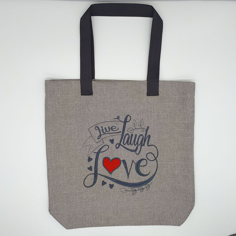 Сумочка сувенірна з надписом "Live-Laugh-Love".