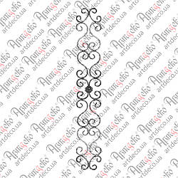 Фриз декоративний 1250х185/12х6 вальц. Арт. 15.014