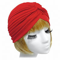 Жіноча шапка-чалма, тюрбан червона карнавальна на ретро вечірку.