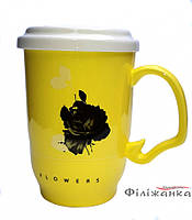 Кружка з керамічним ситом Great Coffee  Ароматний чай 450 мл  (55572)