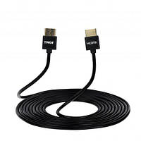 Кабель 2Е Ultra Slim HDMI 2.0 AM/AM High Speed, Alumium, black 3m (2EW-1119-3m)