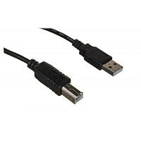 Кабель DIGITUS ASSMANN USB 2.0 (AM/BM) 3m, black (AK-300102-030-S)