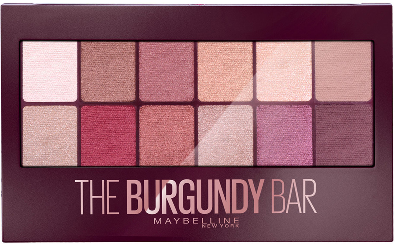 Палетка тіней Maybelline The Burgundy Bar Palette 12 кольорів 9,6 г