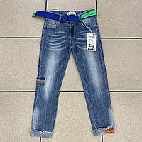 Оптом детские джинсы для мальчиков с подворотом 4---12лет