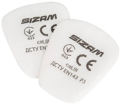 Фільтр "Sizam" 6033 PROFILTR попередній від пилу та аерозолів для масок 6200/7500, фото 3