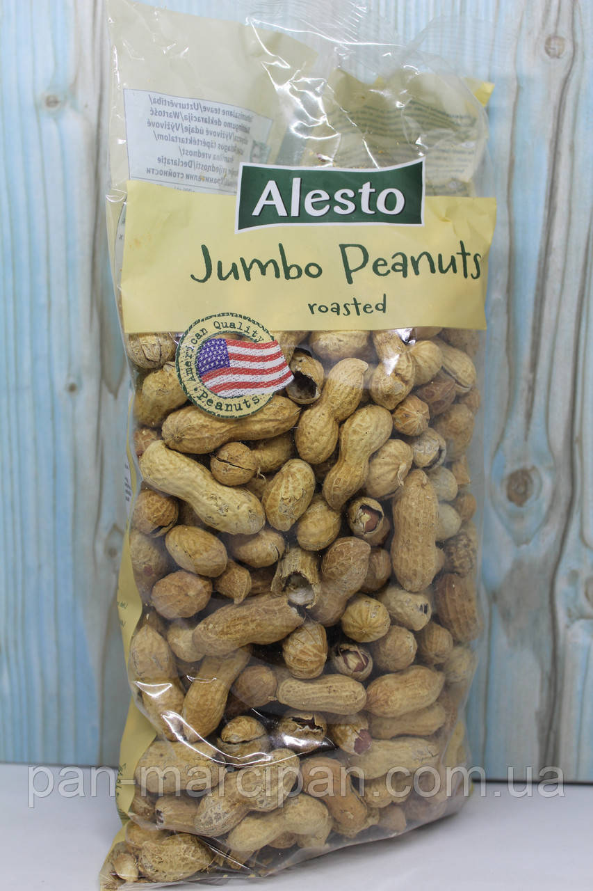 Арахіс смажений у шкаралупі Alesto Jumbo Peanuts 500г Німеччина