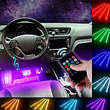 Універсальна RGB LED підсвічування в авто Car atmosphere Light 8 кольорів, з пультом, вологостійка, в прикурювач, фото 2