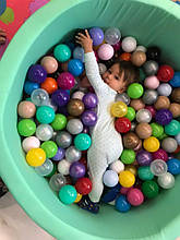 Сухий басейн із кульками в комплекті м'ятного кольору 100 х 40 см +200 куль
