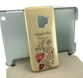 Чохол для Samsung galaxy s9 g960 накладка на бампер протиударний Glitter Hoco золотий з принтом