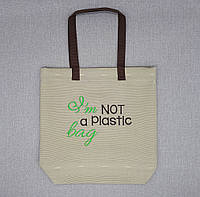 Сумочка сувенирная з надписью "I'm not a Plastic bag".