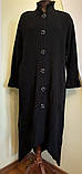 Чорний довгий кардиган жіночий рел'єфної в'язки на гудзиках 54 56 58 60 Darkwin, фото 3
