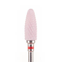 Фреза керамическая Nail Drill для снятия гель-лака (Кукуруза) - 600 032 розовая (красная насечка)