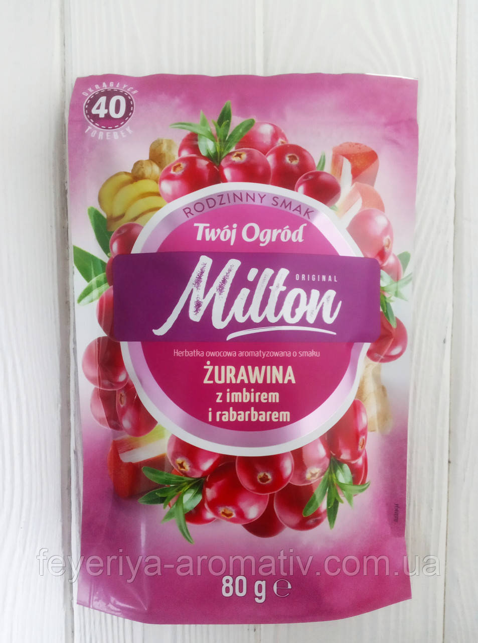 Фруктовий чай журавлина, імбир і ревеньTwoj Ogrod 40 пакетиків 80г (Польща)