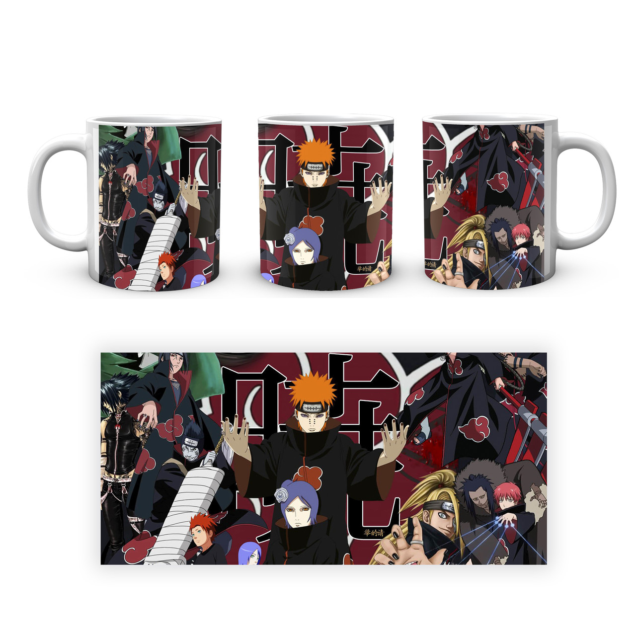 Кухоль Geek Land білий Наруто Naruto Акацукі Колаж NA.02.336, фото 1