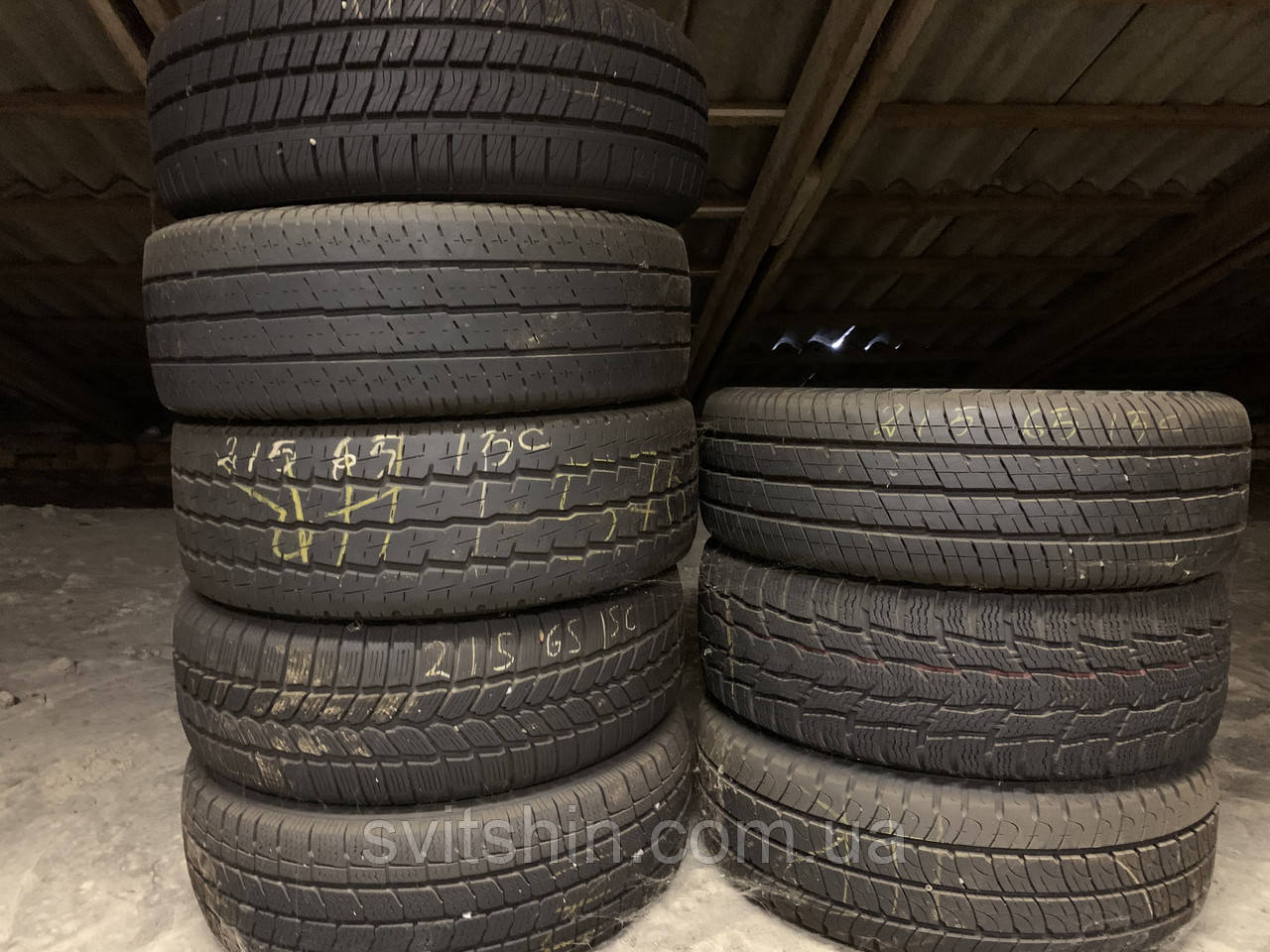 Шини Розпаровки б/в R15C зима літо всесезонка 215/65R15C ОДИНОЧКИ бу