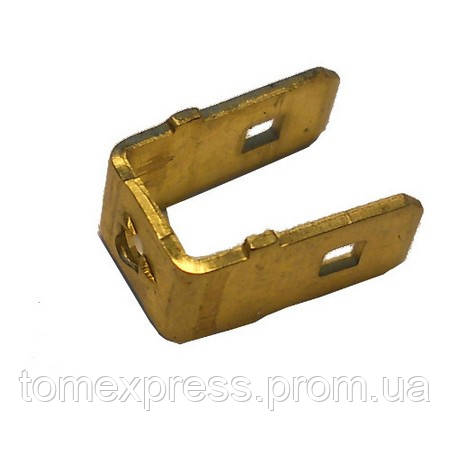 Купить Клемма ножевая П-образная 6.3мм штекер-штекер, цена 3.08 ...