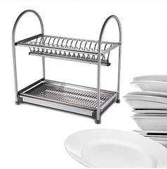 Сушка для посуду двоярусна з нержавіючої сталі Best Life 17308